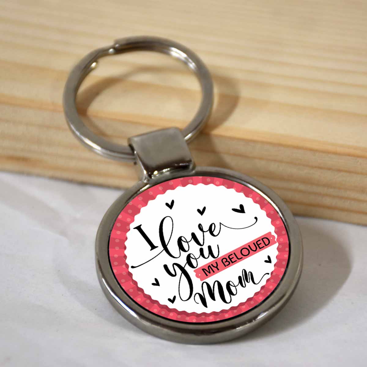 My Beloved Mom Metal Keychain Gift For Mother's Day 1