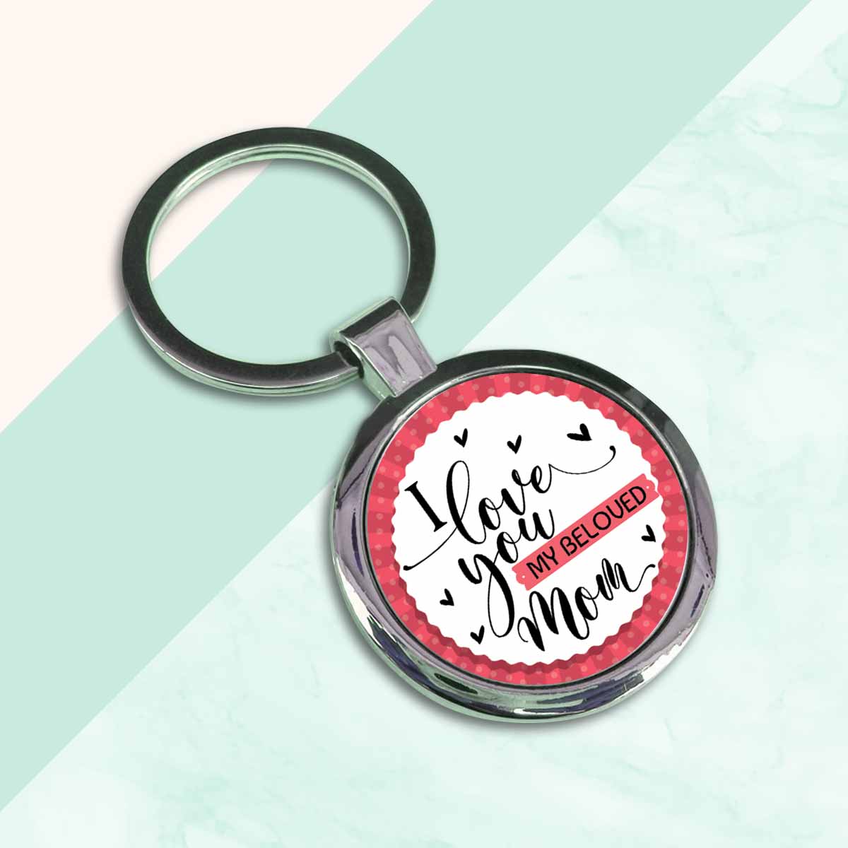 My Beloved Mom Metal Keychain Gift For Mother's Day 2