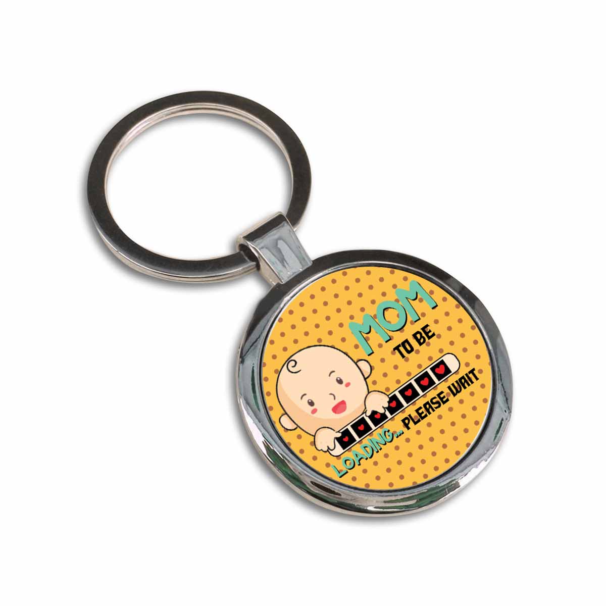 Mom To Be Round Metal Keychain Gift For Mother's Day 5