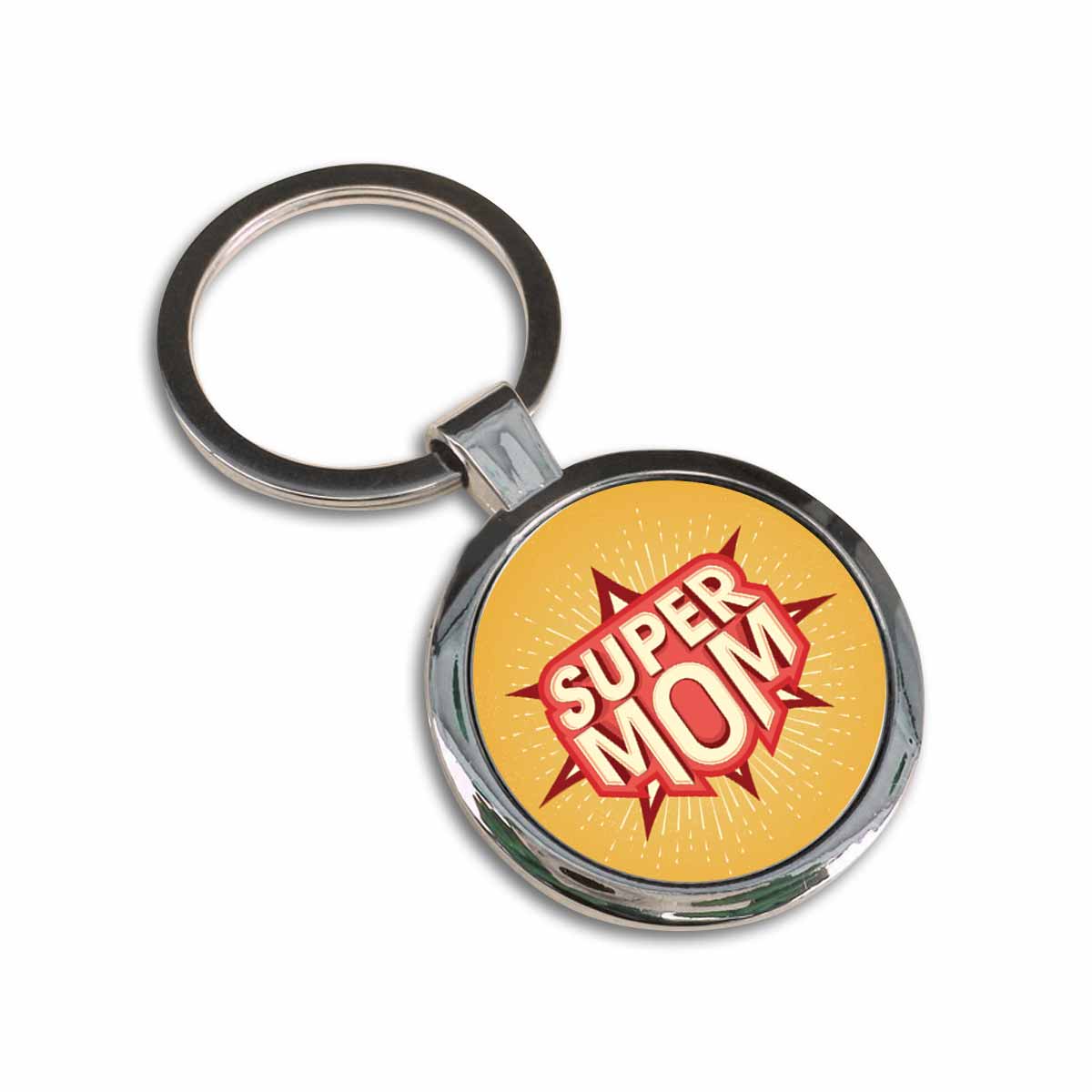 Super Mom Round Metal Keychain Gift For Mom 5
