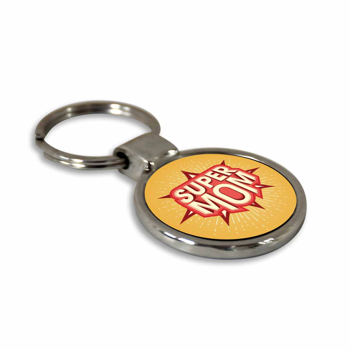 Super Mom Round Metal Keychain Gift For Mom 4