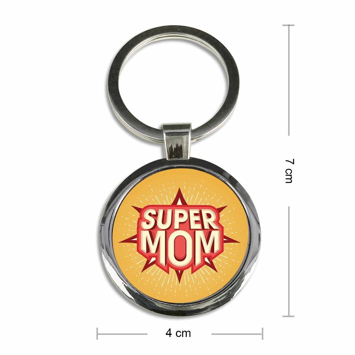 Super Mom Round Metal Keychain Gift For Mom 6