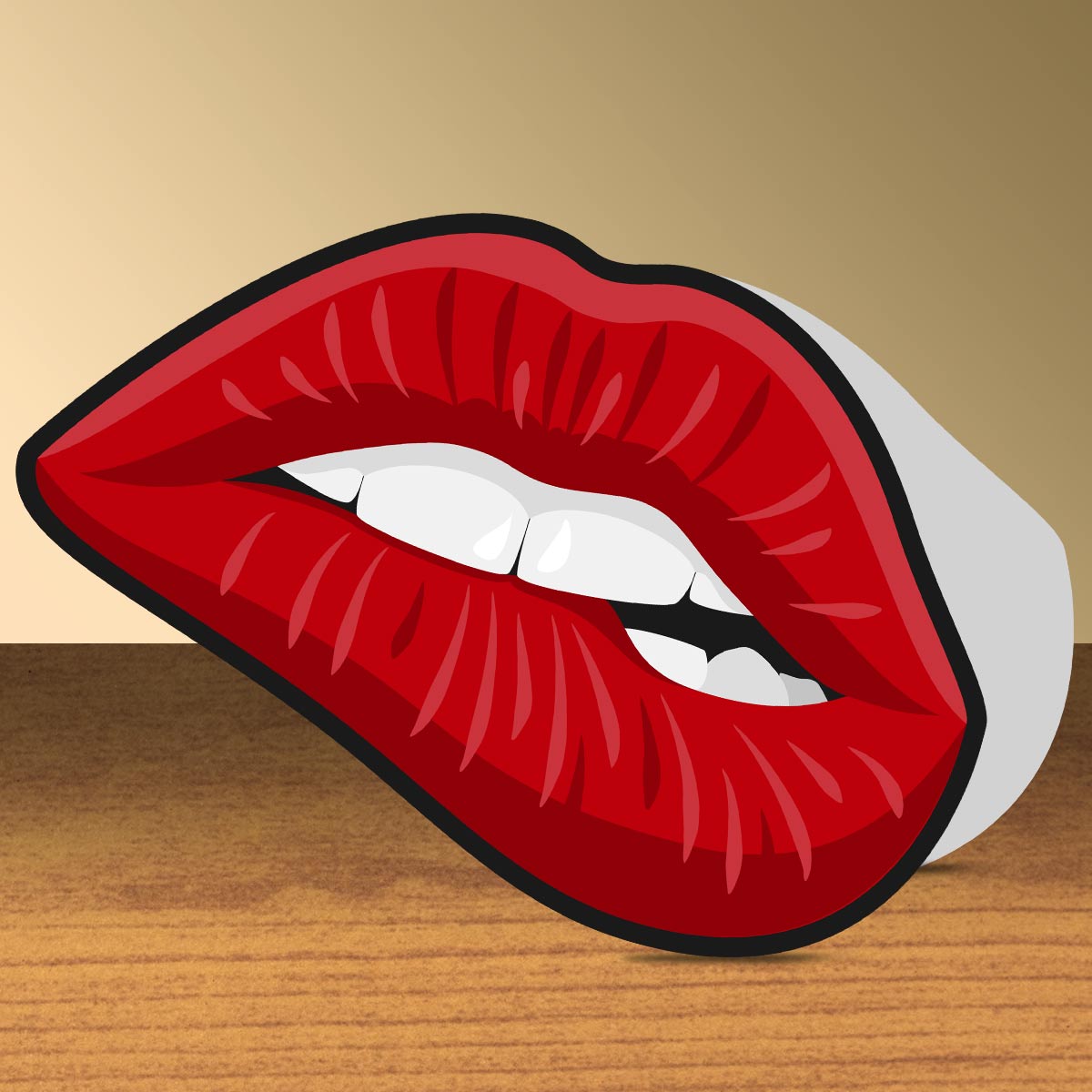 Sexy Lips Greeting Card-1