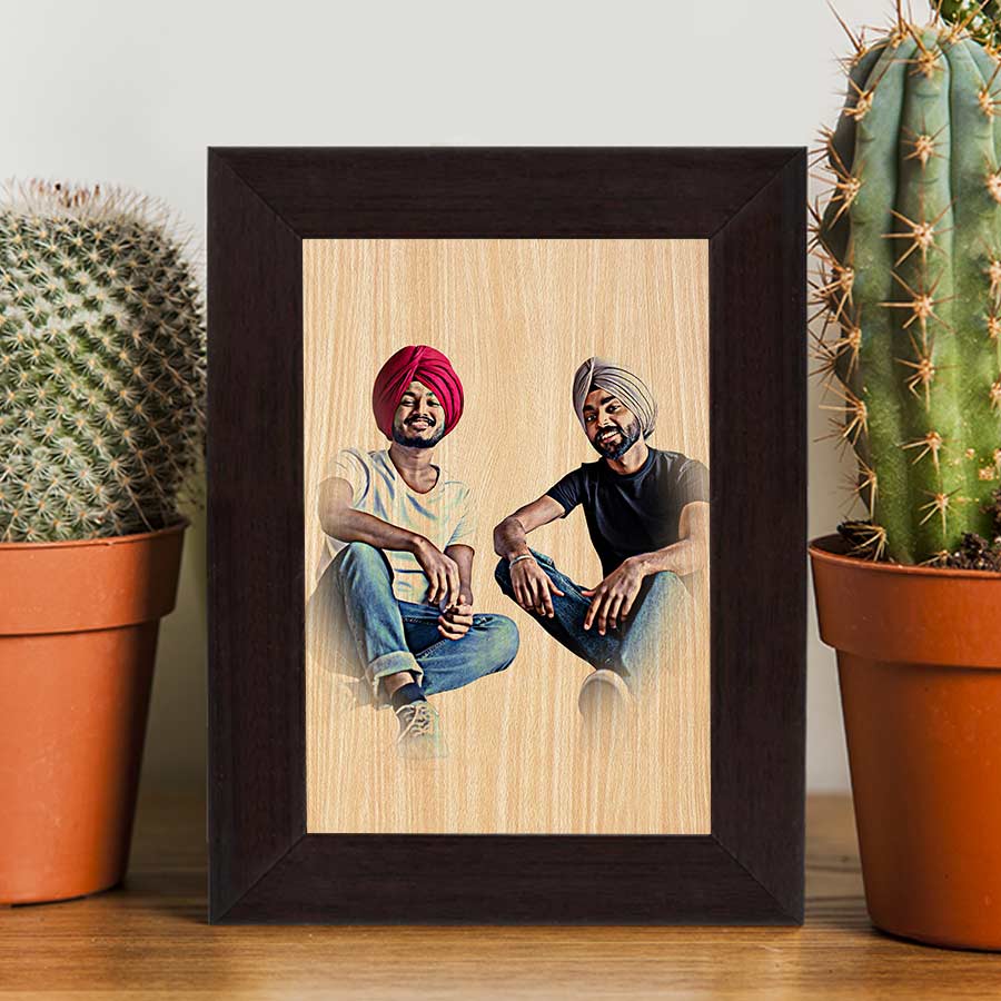 Personalised Wood Texture Print Poster Frame Frame Friends