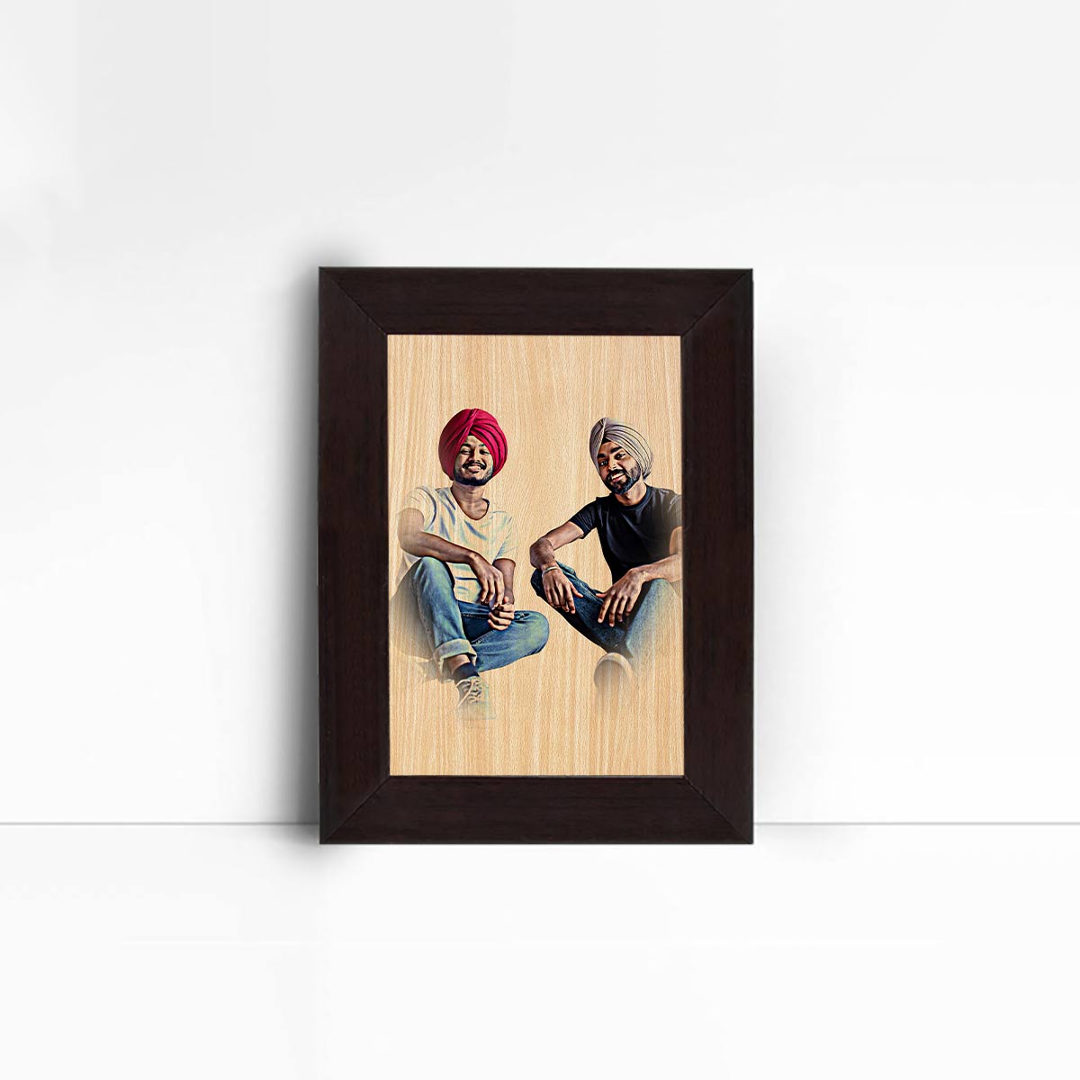 Personalised Wood Texture Print Poster Frame Frame Friends