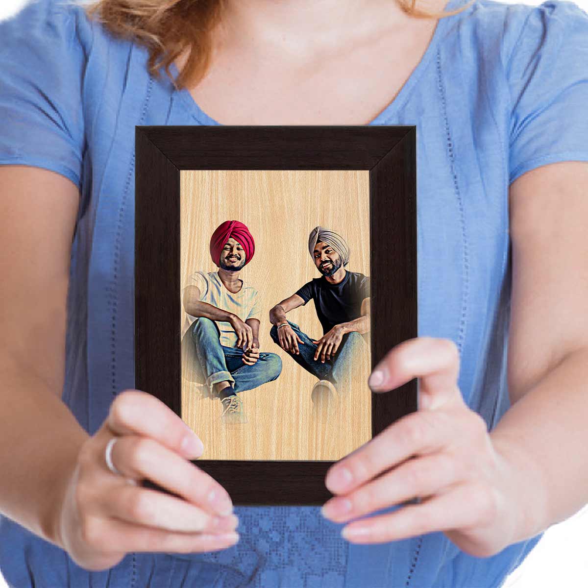 Personalised Wood Texture Print Poster Frame Frame Friends