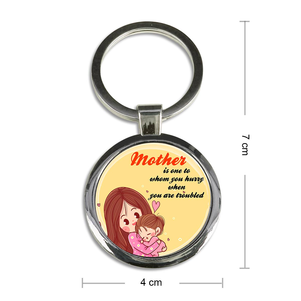Mom Is The One Round Metal Keychain Gift For Mother's Day 6