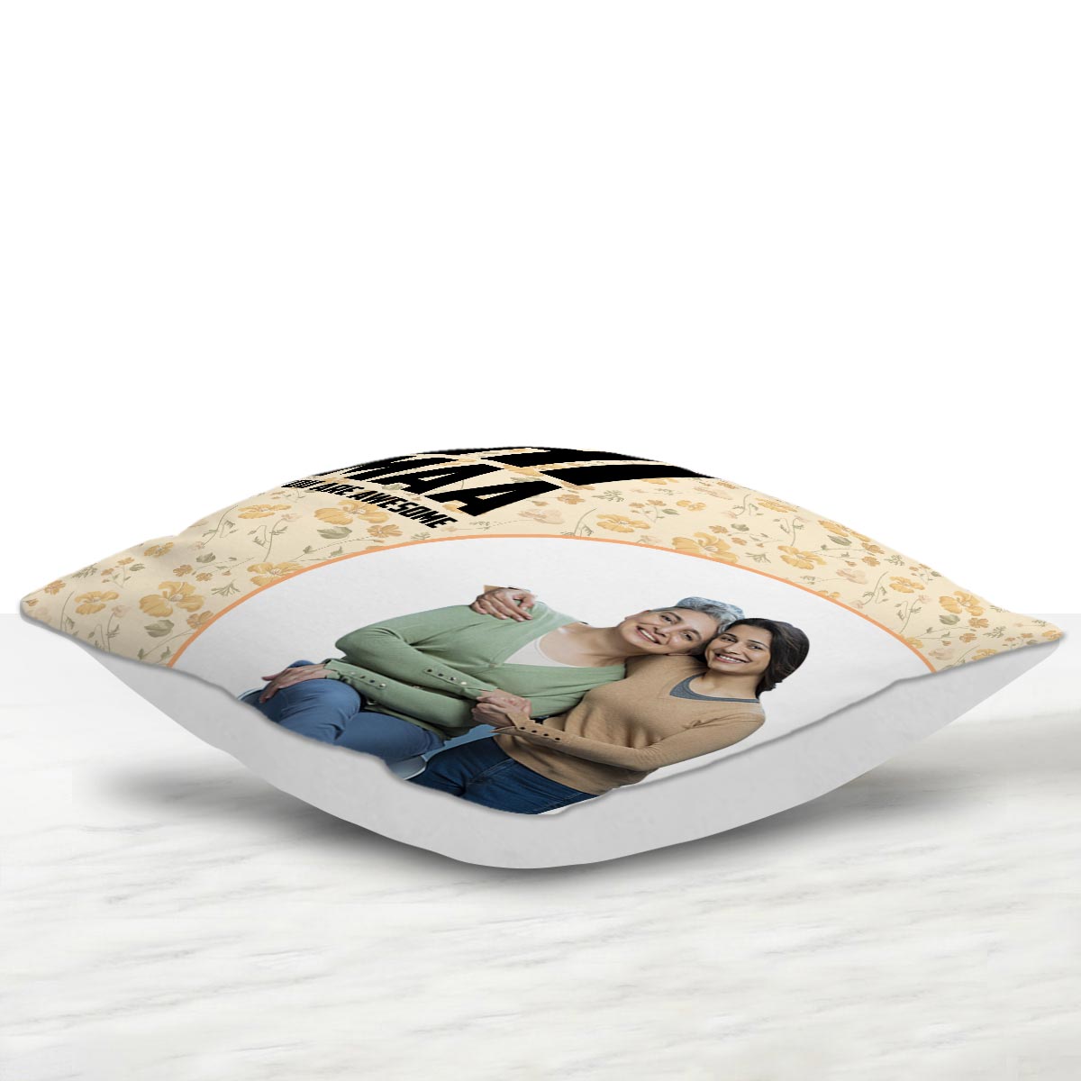 Customized Hi Maa You are Awesome Photo Cushion Gift for Mom 2