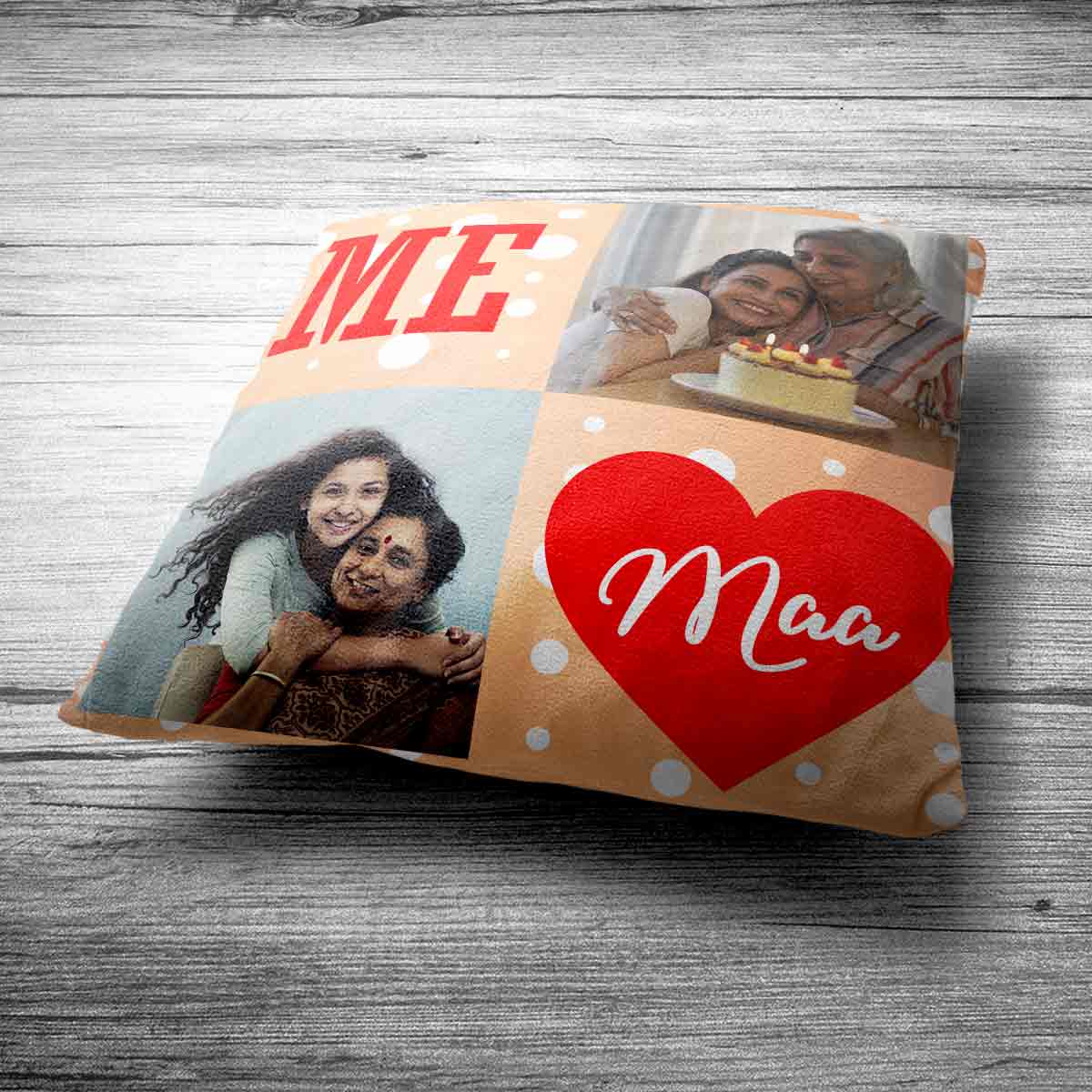 Personalized Me & Maa Photo Cushion Gift for Mom 6