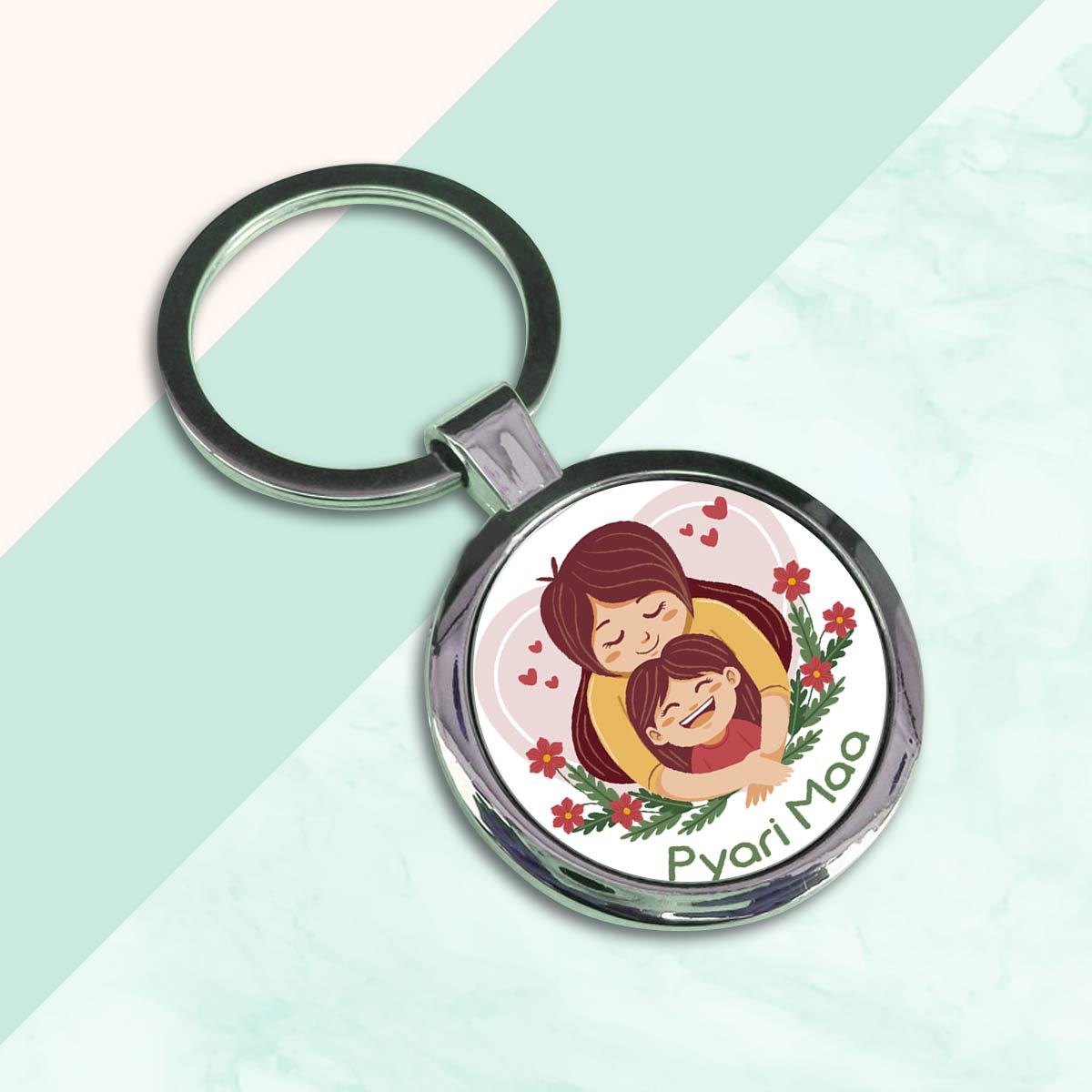 Pyari Maa Metal Keychain Gift For Mother's Day 2