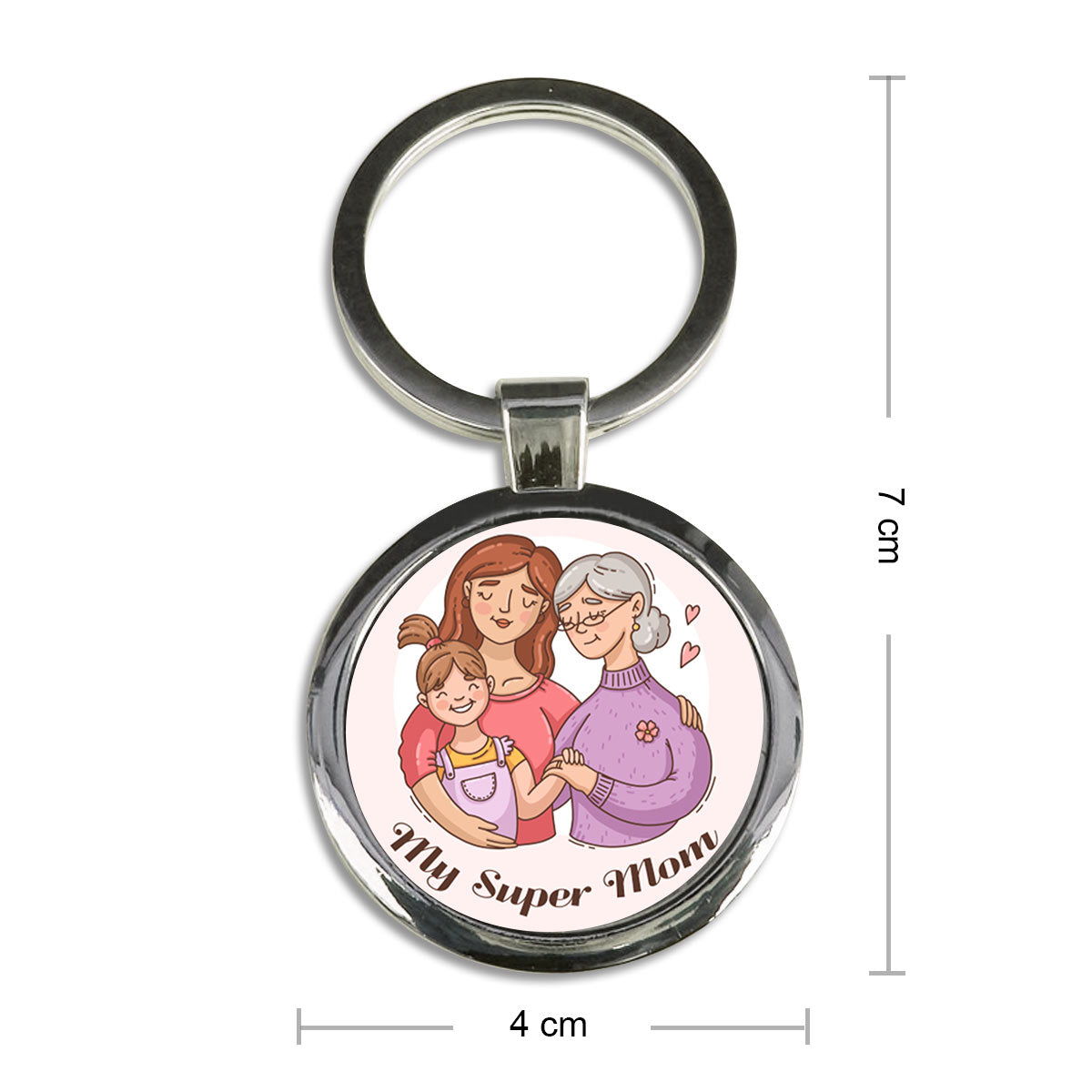 My Super Mom Metal Keychain Gift For Mother's Day 4