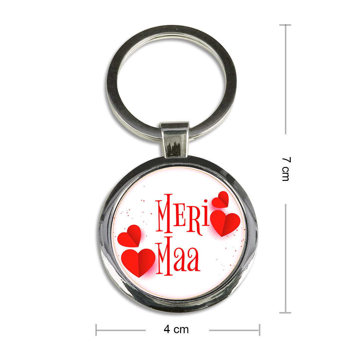 Meri Maa Round Metal Keychain Gift For Mother's Day 4