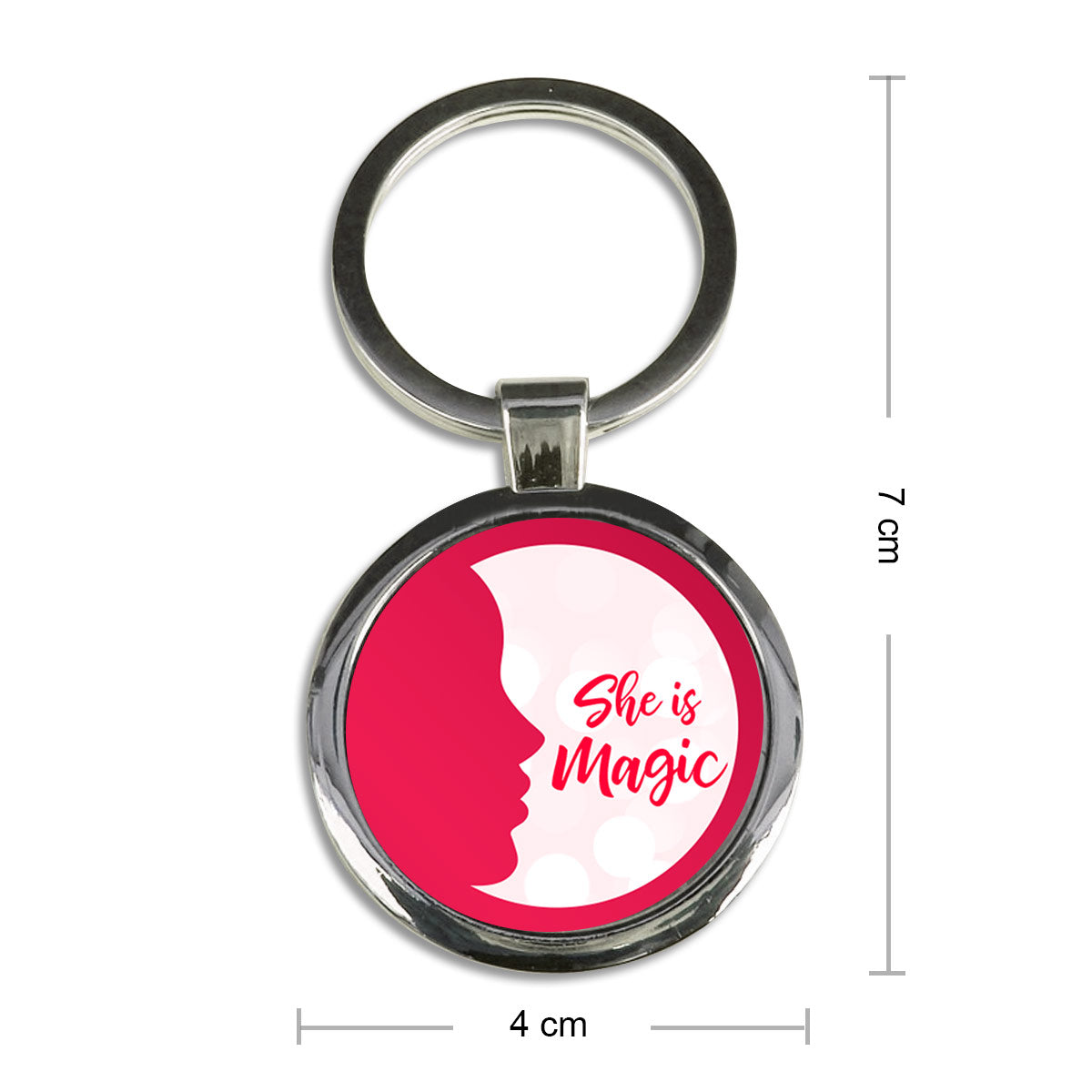 She Is Magic Round Metal Keychain Gift For Mother's Day 4