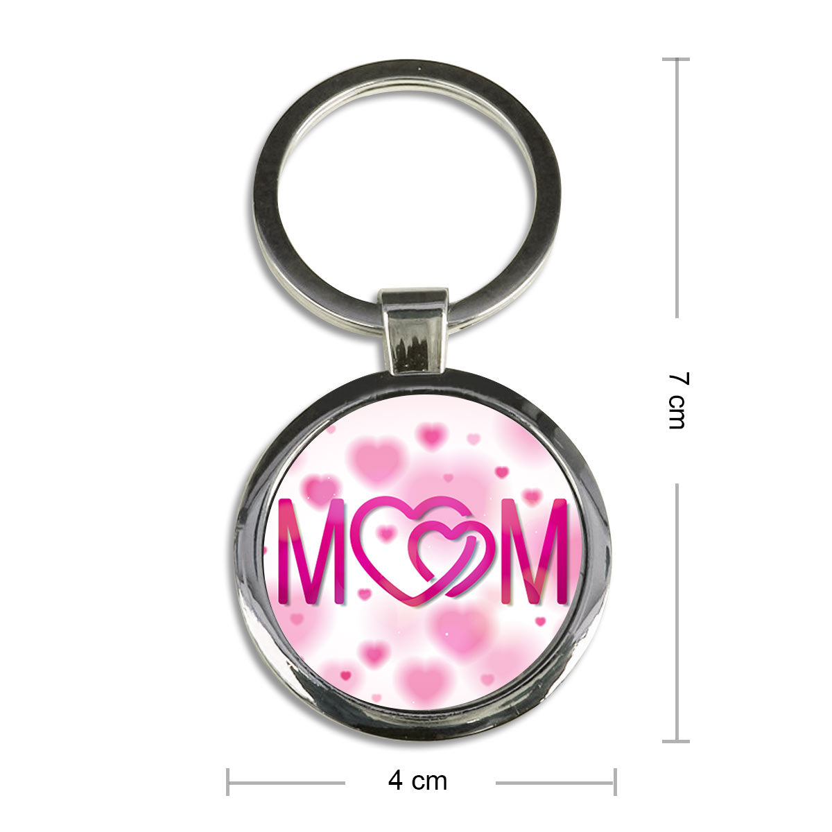 Mom Round Metal Keychain Gift For Mother's Day-5