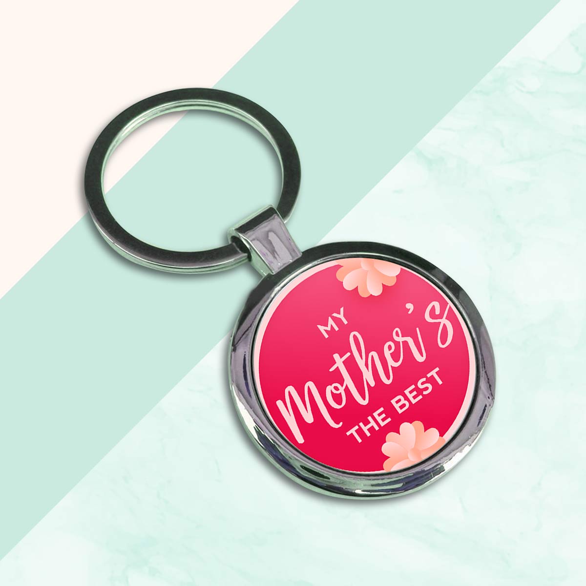 The Best Mother's Round Metal Keychain Gift For Mother's Day-2