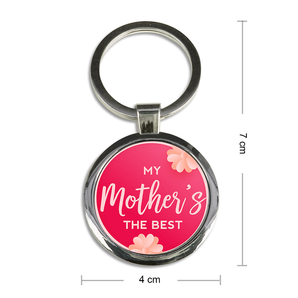 The Best Mother's Round Metal Keychain Gift For Mother's Day-5