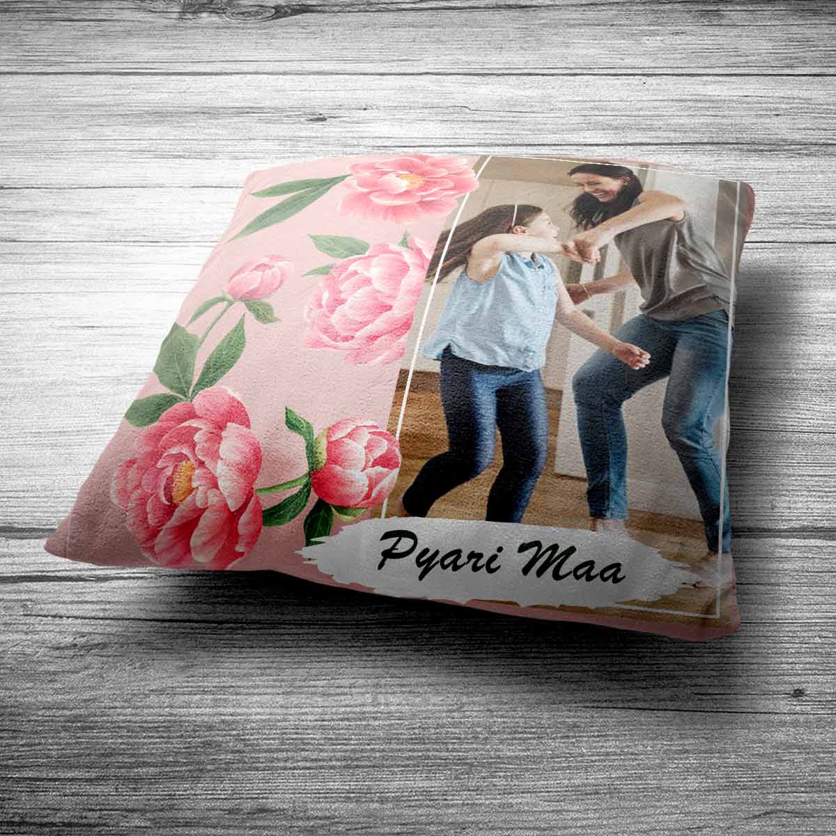Personalized Pyari Maa Photo Cushion Gift for Mother's Day 6