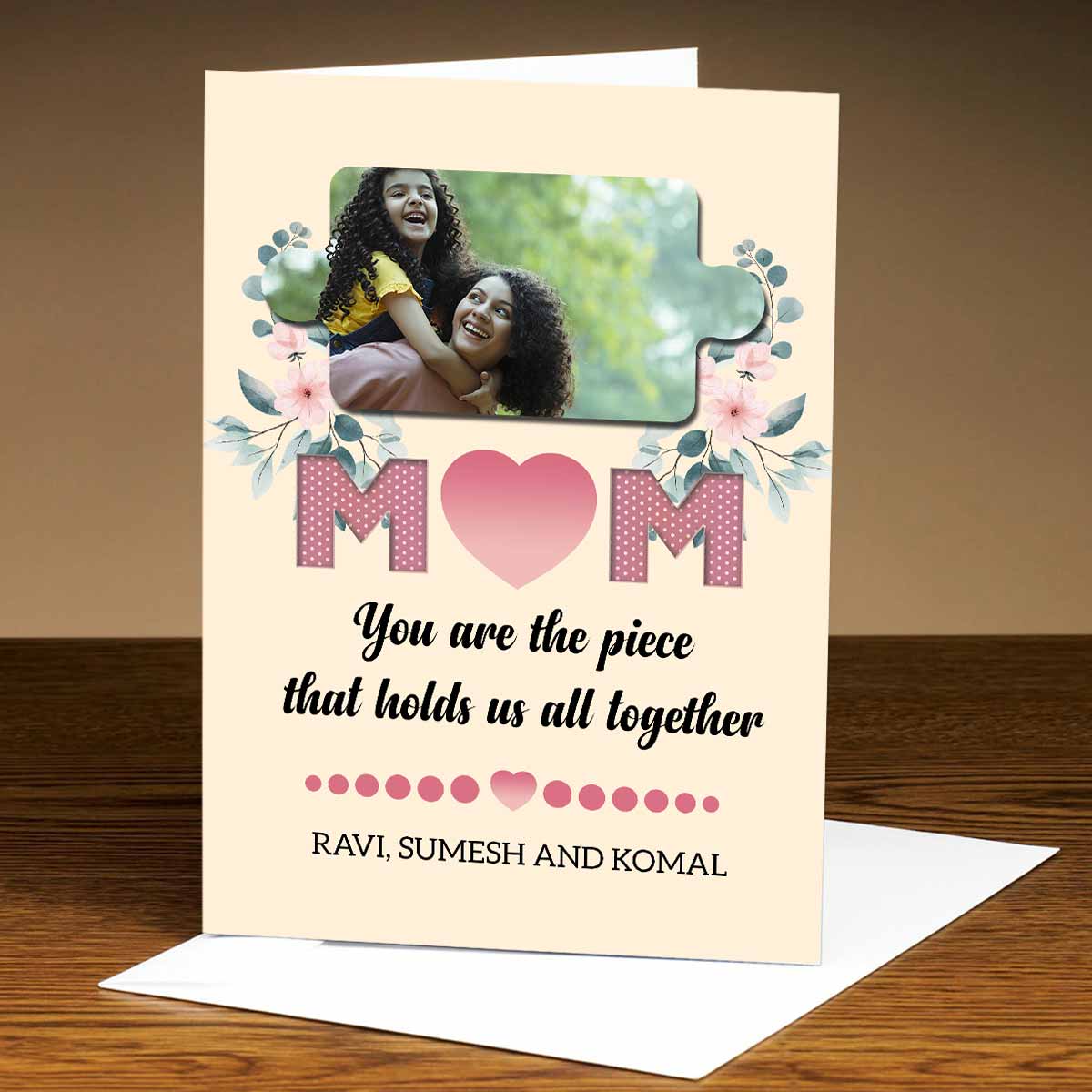 Personalised Mom Hold Us All Together Greeting Card For Mother's Day 1