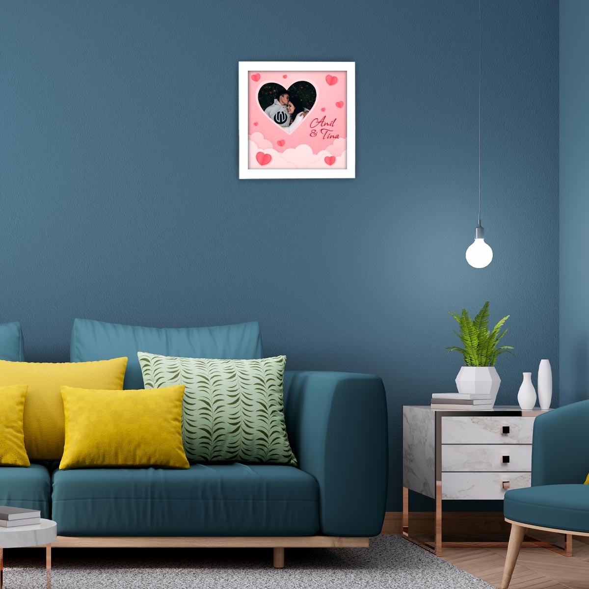Personalised Heart Wooden Photo Frame