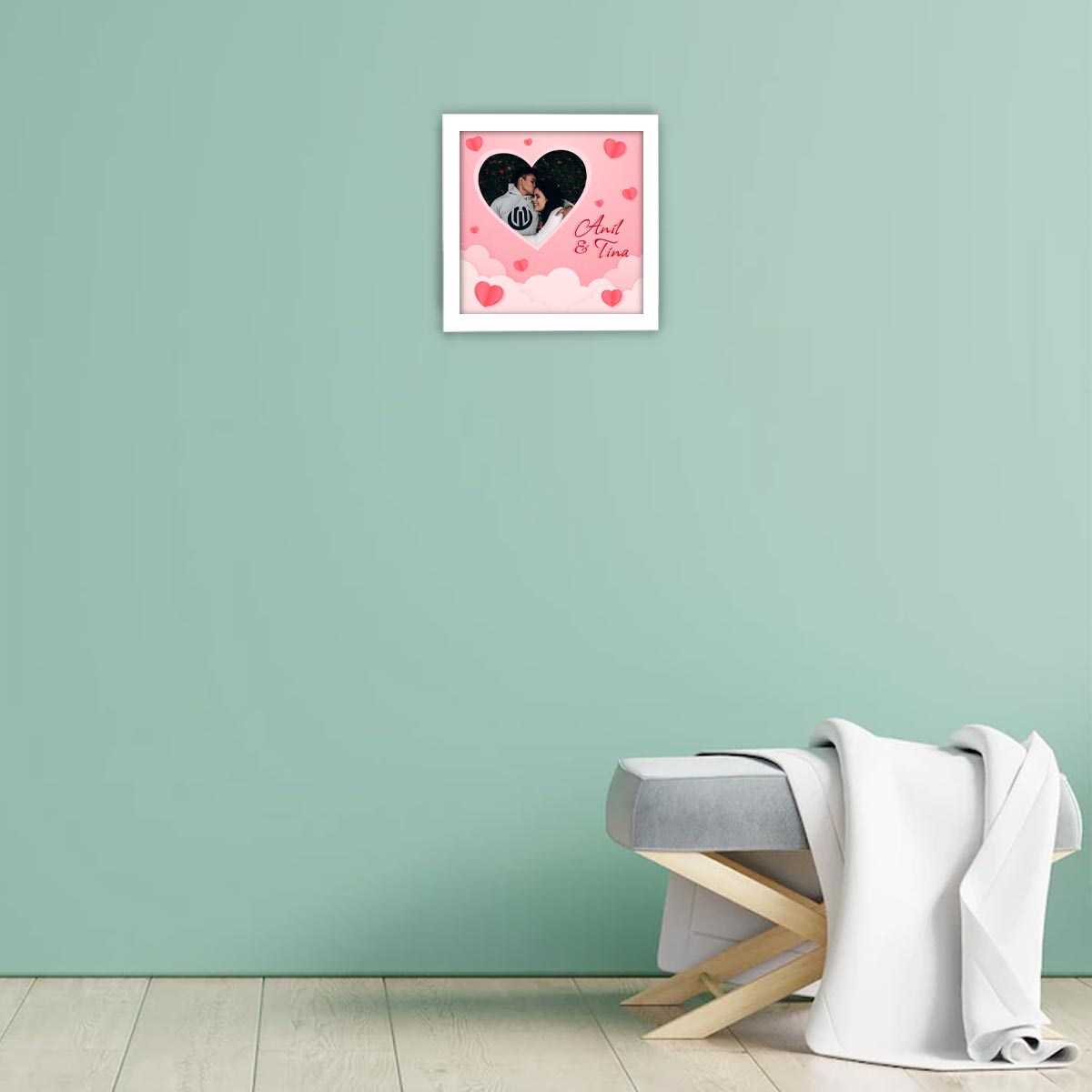 Personalised Heart Wooden Photo Frame