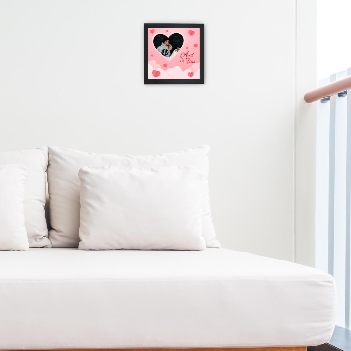 Personalised Heart Wooden Photo Frame