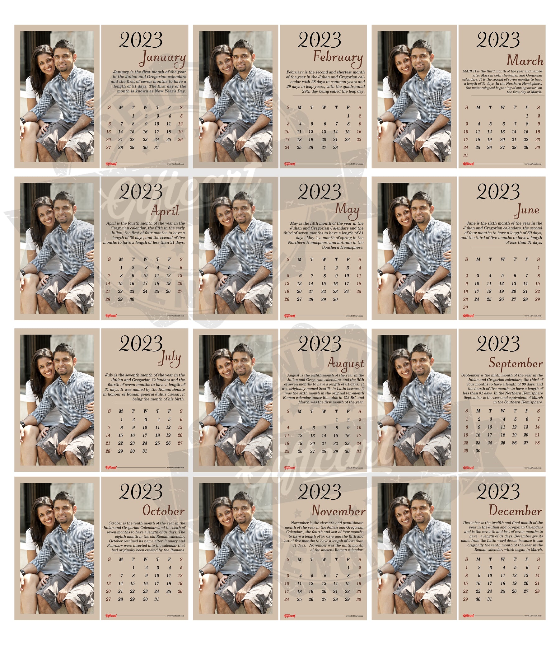 Because of You - Magnetic Calendar-7