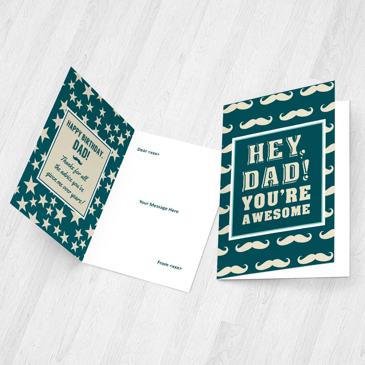 Personalized Hey Dad Greeting Card Gift For Father's Day 3