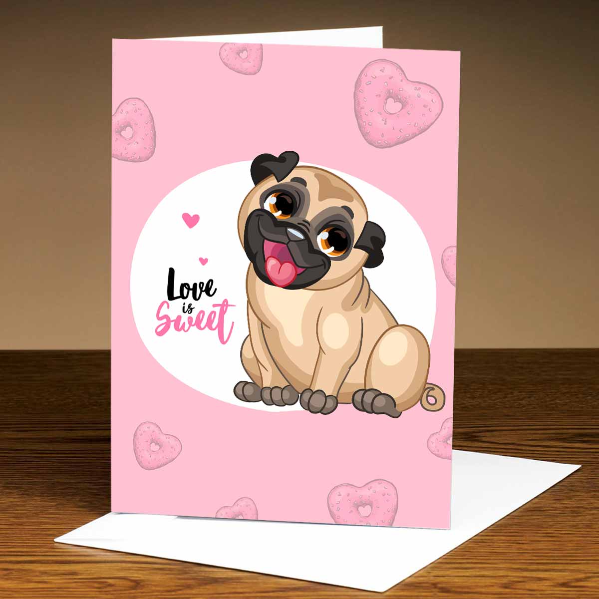 Personalised Love is Sweet Greeting Card-1
