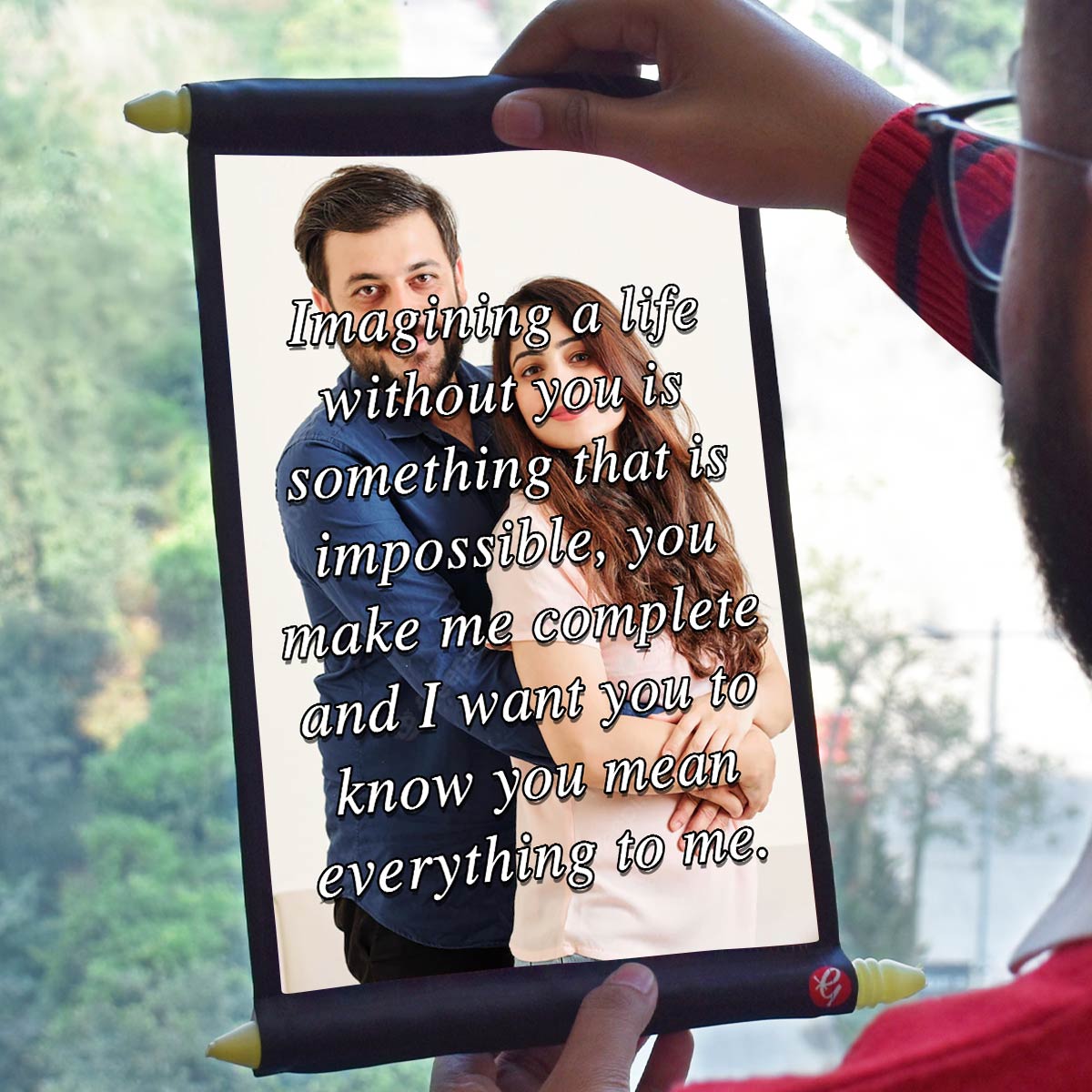 Personalised You mean the world to me Scroll-1