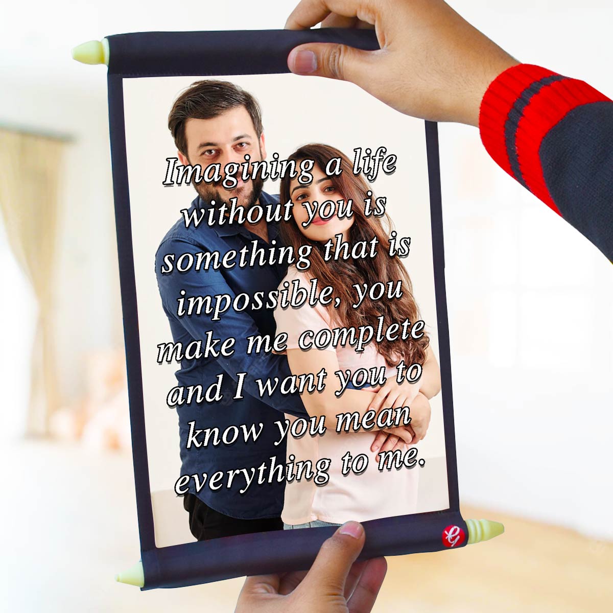 Personalised You mean the world to me Scroll-2