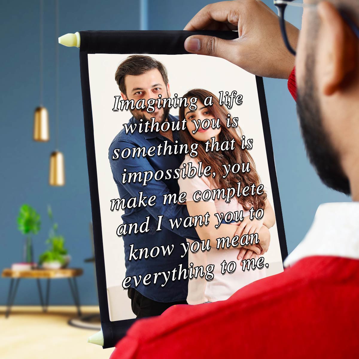 Personalised You mean the world to me Scroll-3