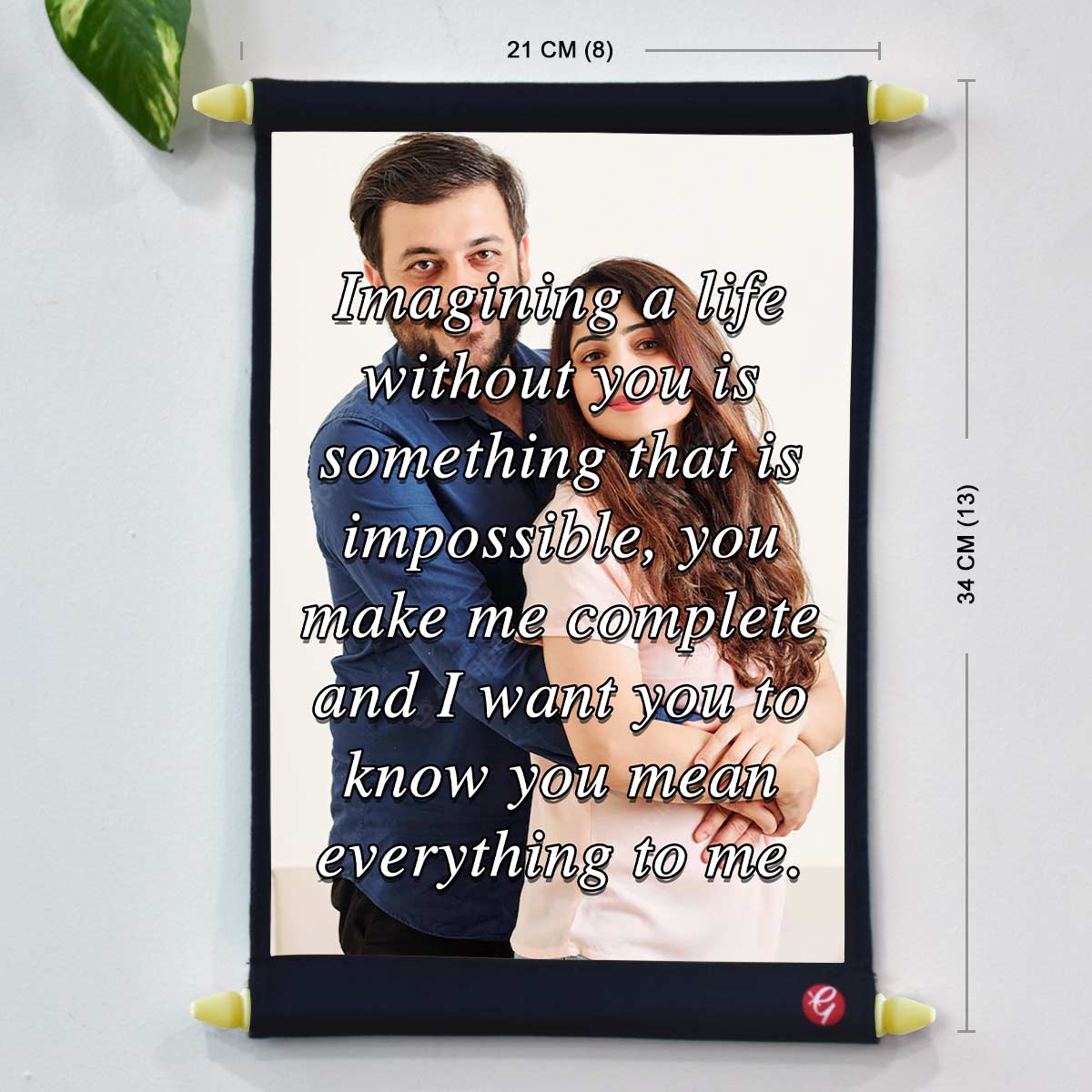Personalised You mean the world to me Scroll-6