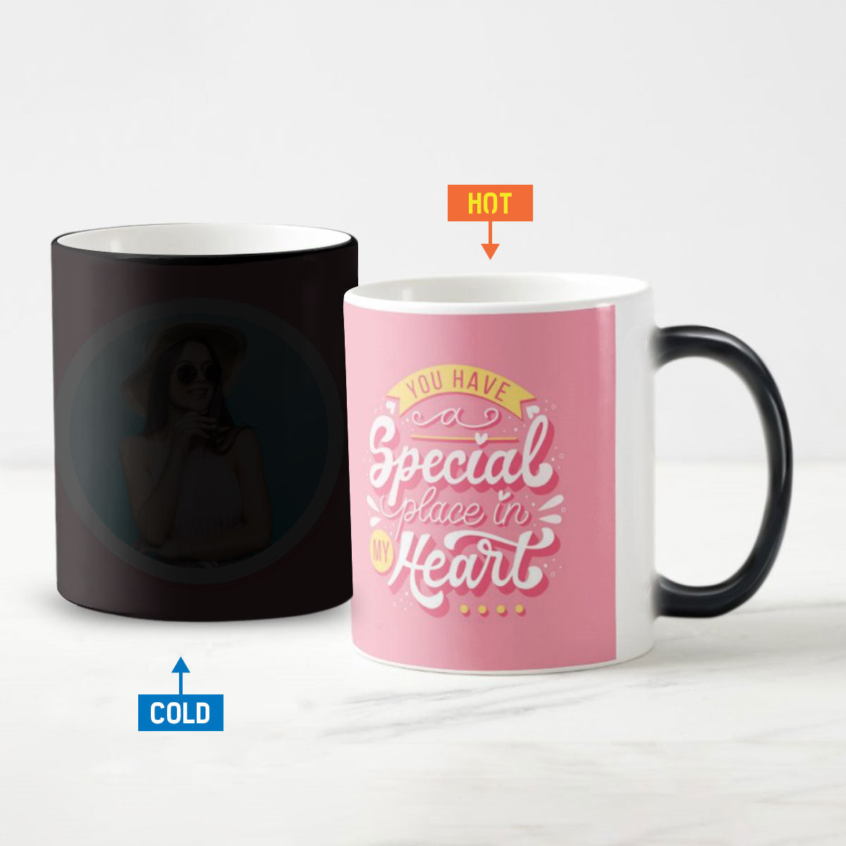 Personalized You Have A Special Place in My Heart Magic Mug for Valentine's Day-2