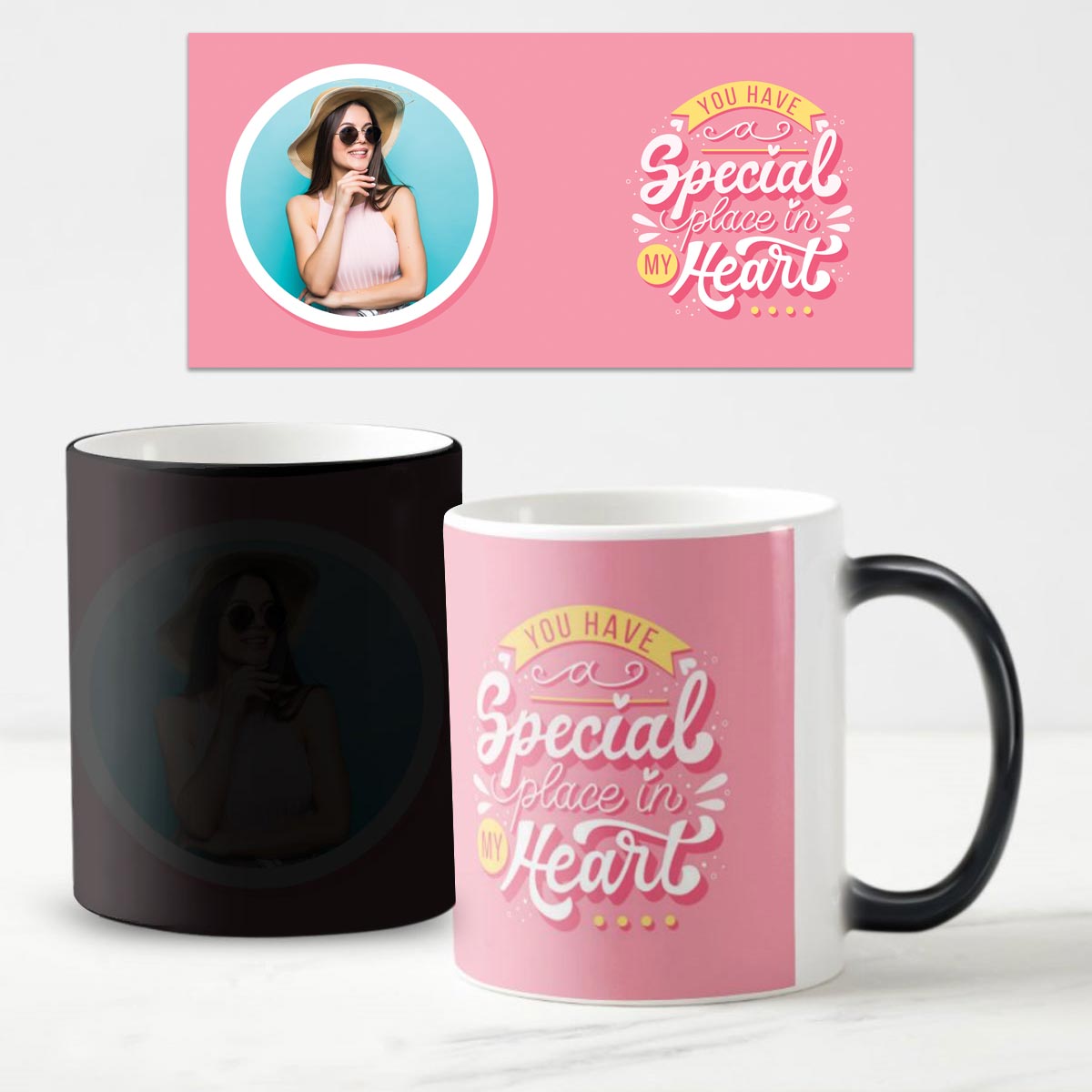 Personalized You Have A Special Place in My Heart Magic Mug for Valentine's Day-5