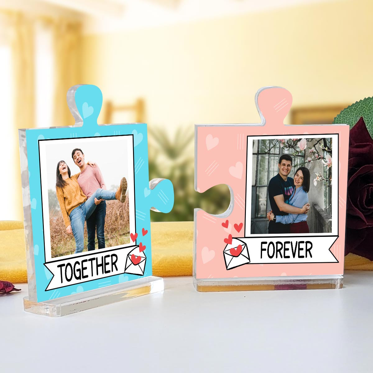 Personalised Together Forever Acrylic Puzzle Keepsake Set-1