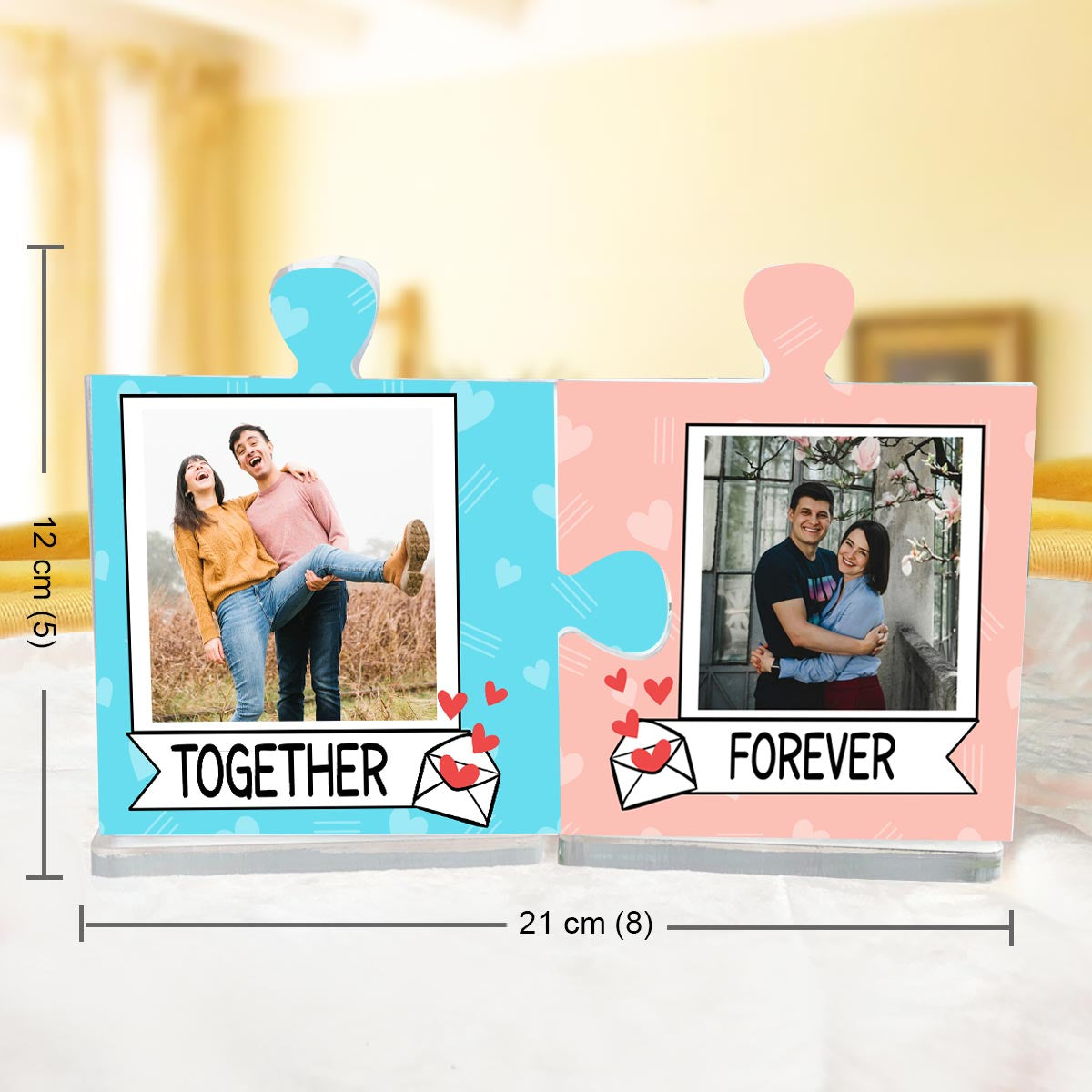 Personalised Together Forever Acrylic Puzzle Keepsake Set-4