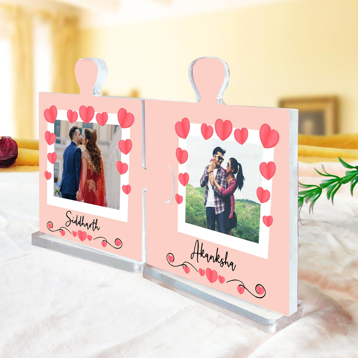 Personalised Name You Are My Missing Piece Puzzle Keepsake Set-2