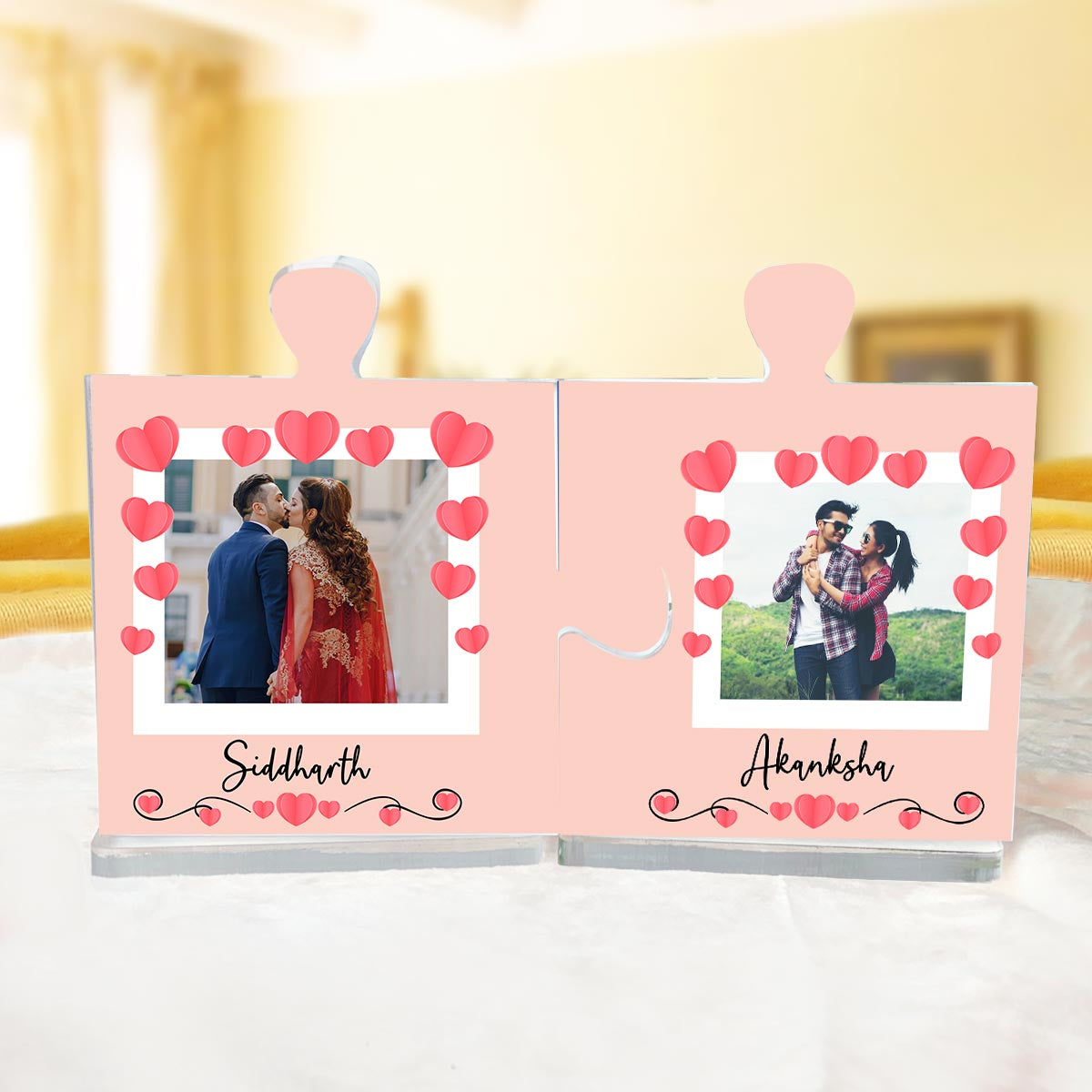 Personalised Name You Are My Missing Piece Puzzle Keepsake Set-3