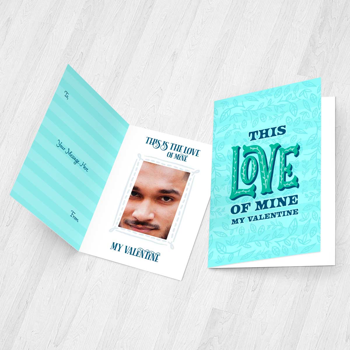 Personalised My Love Valentines Mirror Card-1