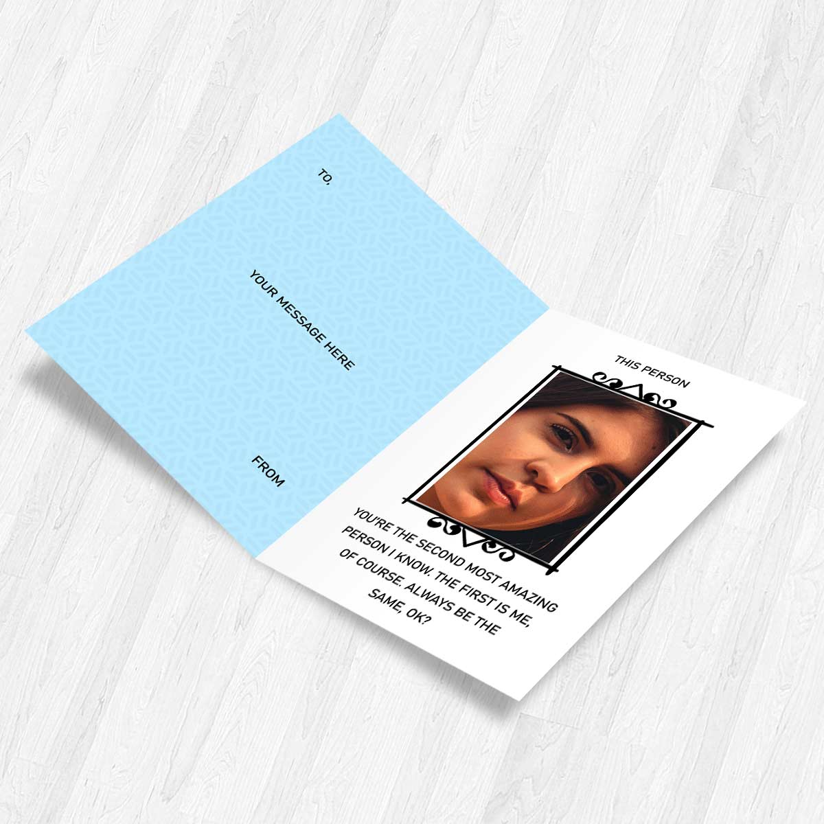 Personalised Award for the most Awesome Person Mirror Card-4