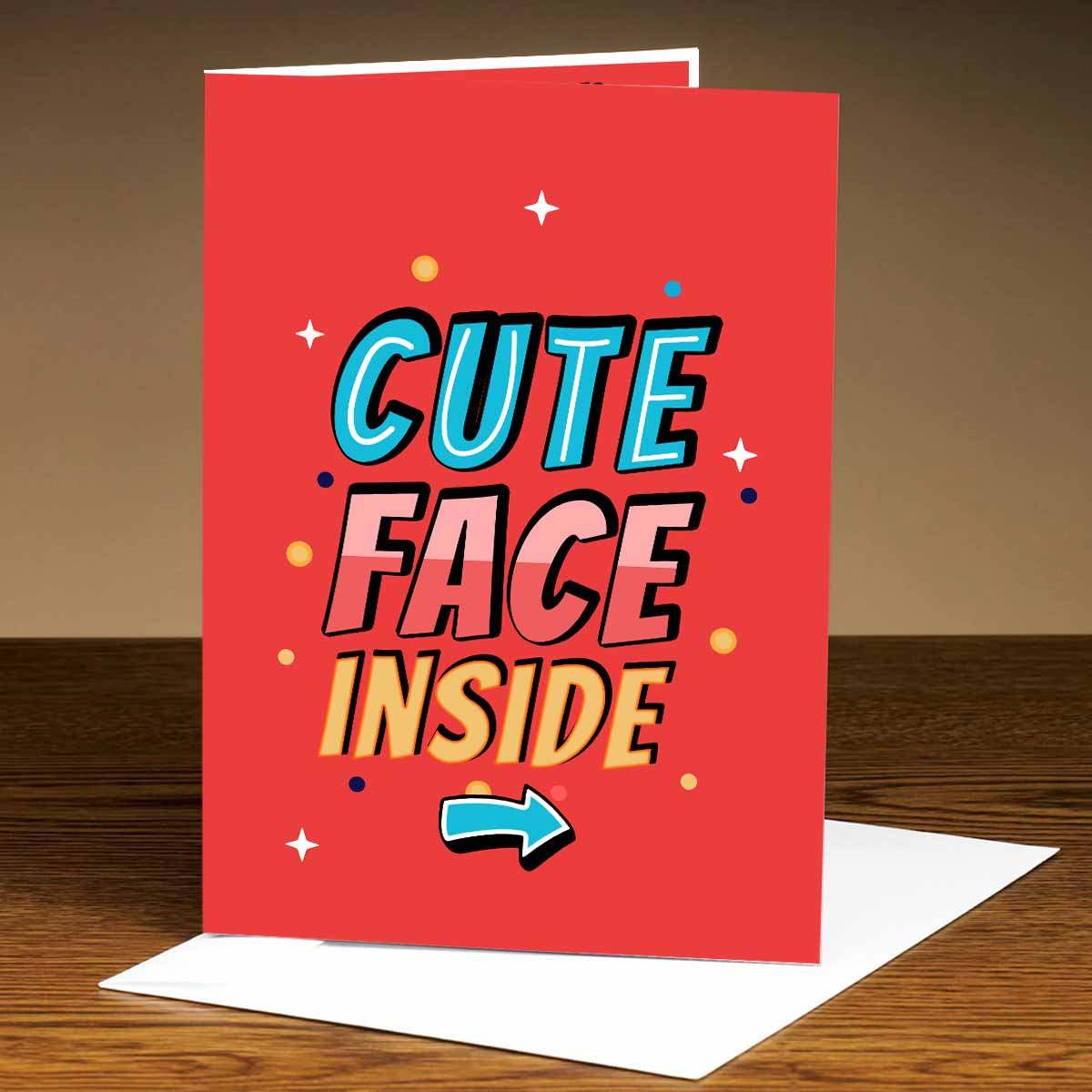 Personalised Cute Face Inside Mirror Card-3