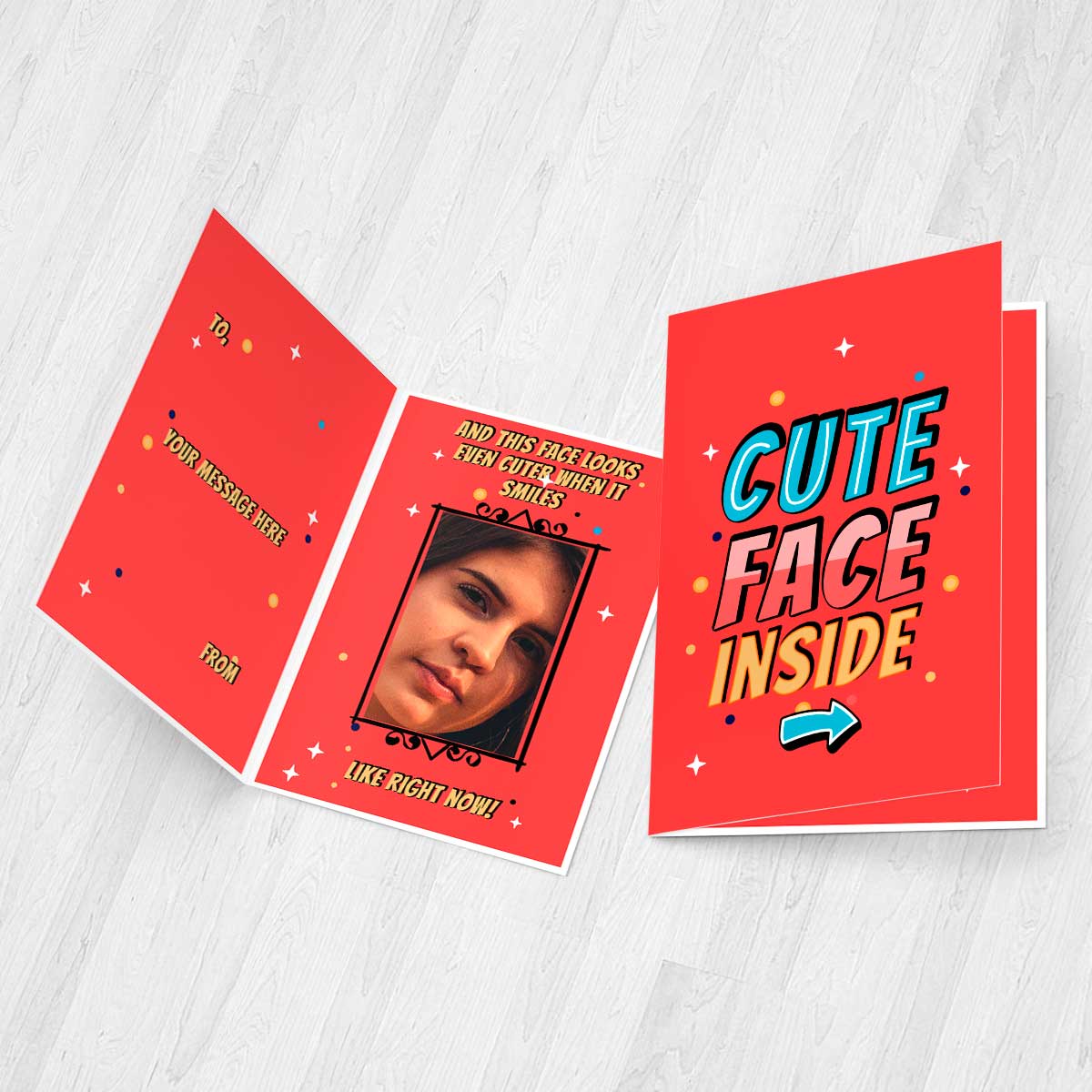 Personalised Cute Face Inside Mirror Card-1