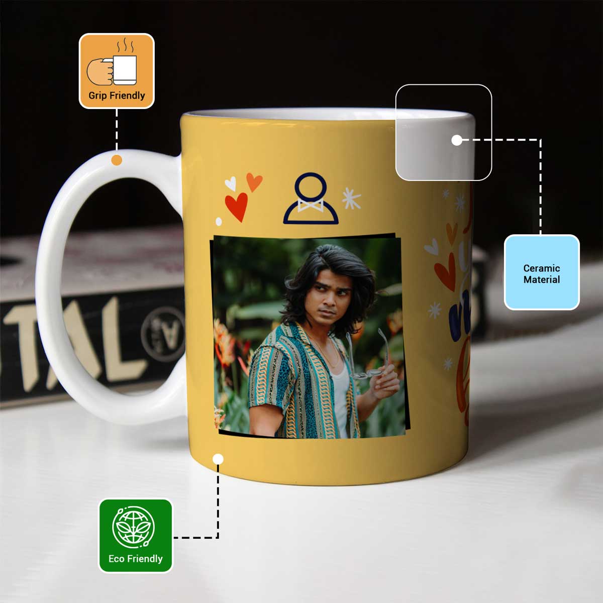 Personalized I Love You To The Moon And Back Coffee Mug For BF, GF, Husband & Wife-4