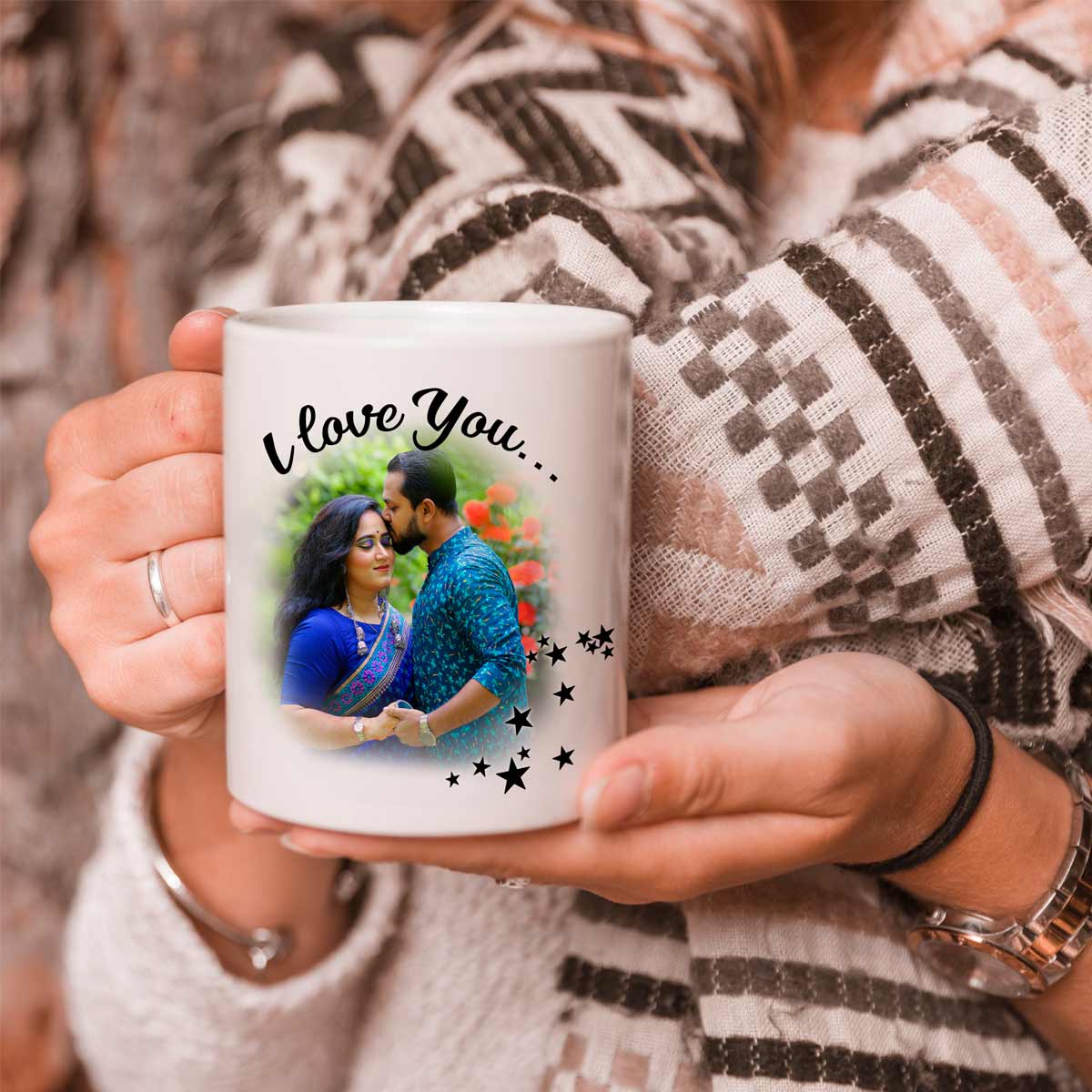 Personalized I Love You To The Moon And Back Valentine's Coffee Mug-1