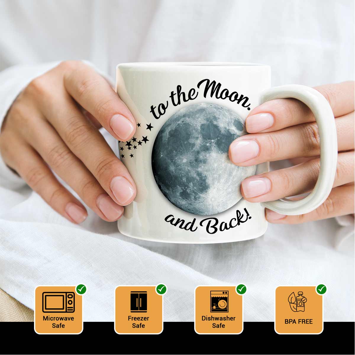 Personalized I Love You To The Moon And Back Valentine's Coffee Mug-3