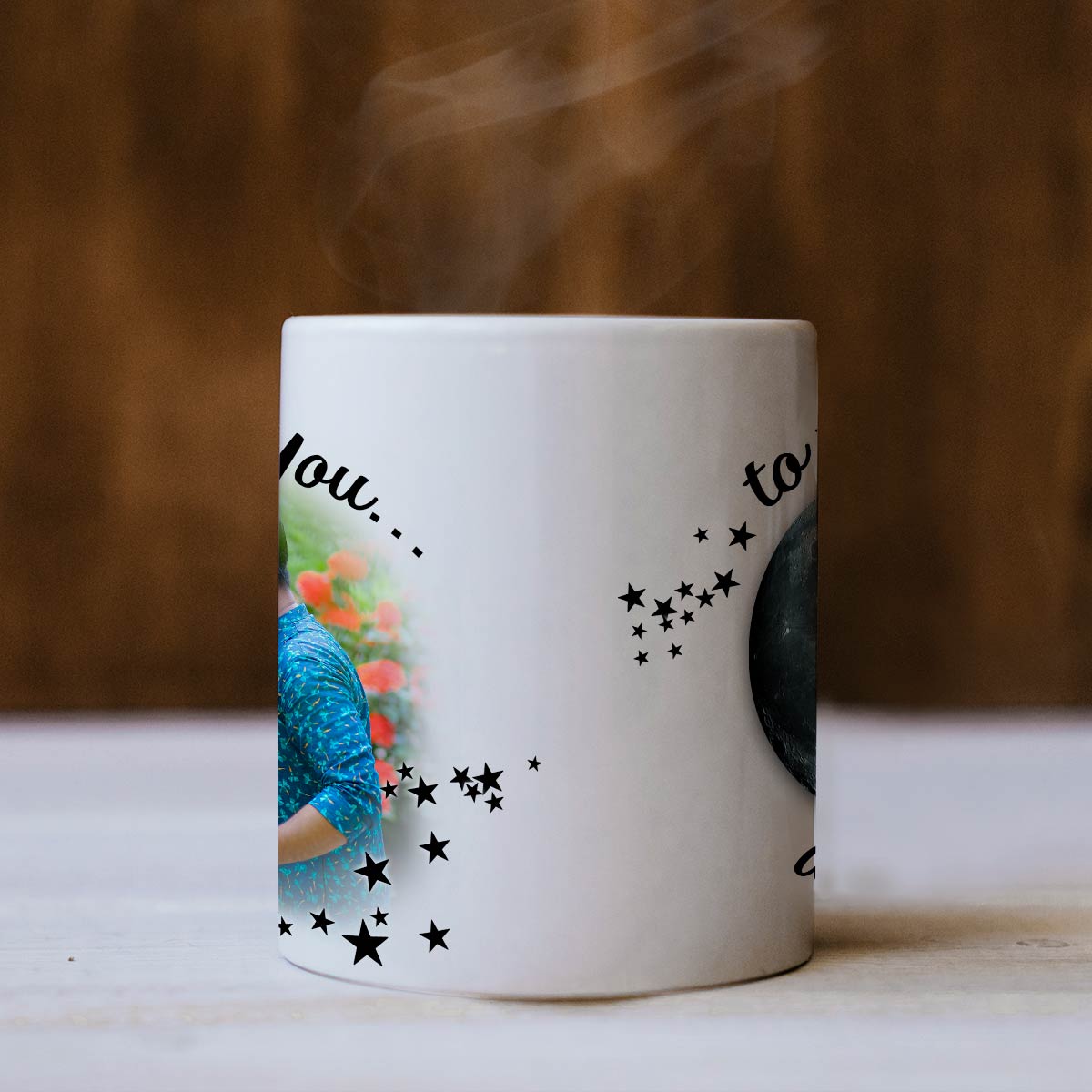 Personalized I Love You To The Moon And Back Valentine's Coffee Mug-5
