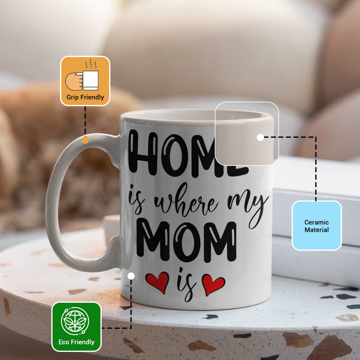 Home is Where My Mom is Coffee Mug-2