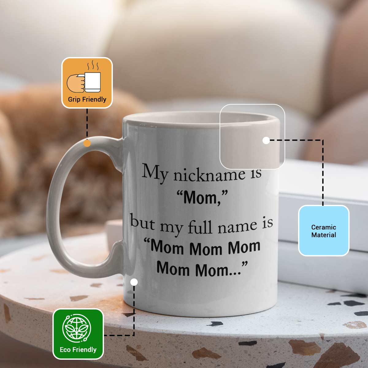 My Nickname is Mom Coffee Mug-2
