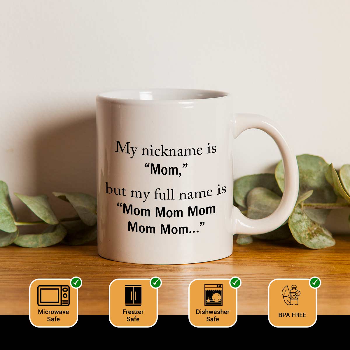 My Nickname is Mom Coffee Mug-3