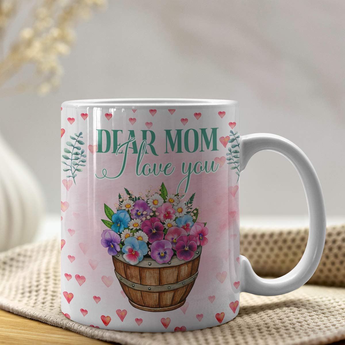 Dear Mom I Love You Coffee Mug-2